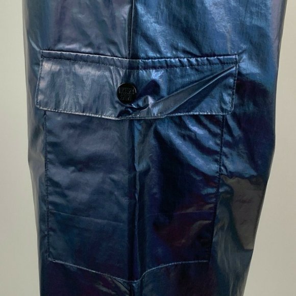 NWT VS Sz L Sports Blue Metallic Joggers Cargo - Picture 4 of 4